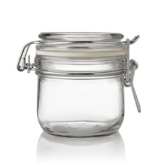 Clear glass wire bale jar