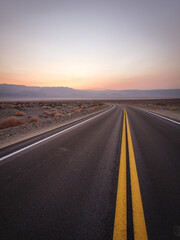 sunset on the highway