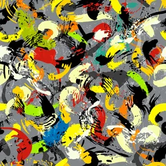 Gardinen seamless abstract background pattern, composition with paint strokes and splashes © Kirsten Hinte