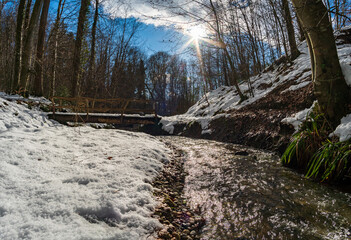 Winter landscape at the resort Bermatingen