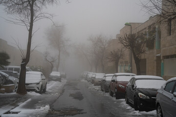 A Street at Winter Time in Israel