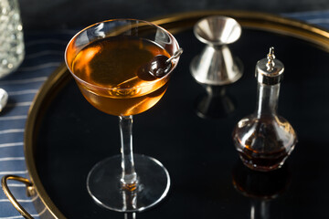 Boozy Refreshing Calvados Widows Kiss Cocktail