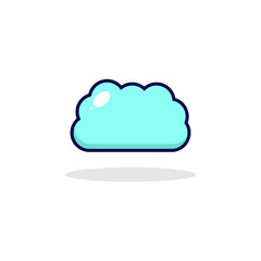 Cloud cute illustration blue simple