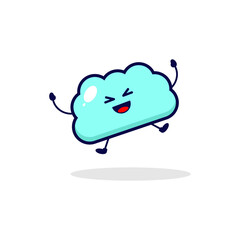 Cloud happy cute character illustration