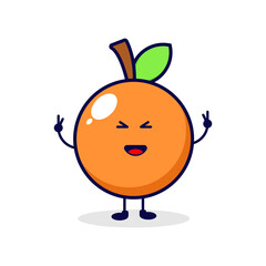 Orange smile cute character illustration