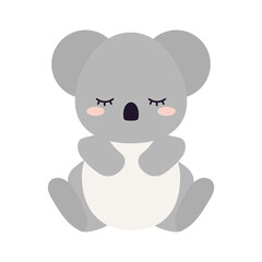Obraz premium cute koala on a white background