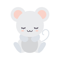 cute mouse on a white background