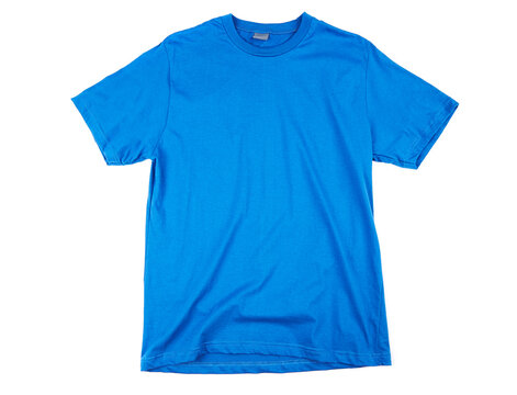Blue Tshirt Template Ready For Your Own Graphics