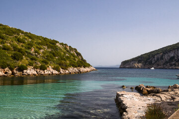 Fototapeta na wymiar Costa Smeralda, is a coastal area and tourist destination in northern Sardinia, Italy, 