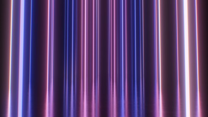 Neon Light Hallway Corridor Ultraviolet Laser Beam Reflection Room - Abstract Background Texture