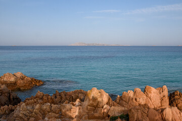 Fototapeta na wymiar Costa Smeralda, is a coastal area and tourist destination in northern Sardinia, Italy, 