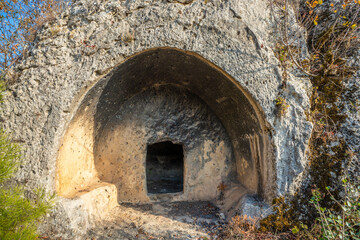 Rock tombs belonging to the ancient period in Safranbolu, located in the province of Karab&uuml;k in the west of the Black Sea.