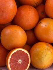 Cara Cara Oranges closeup for background of healthy fruit