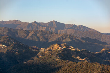 ancient village view on the Peloritani mountains in Sicily Italy