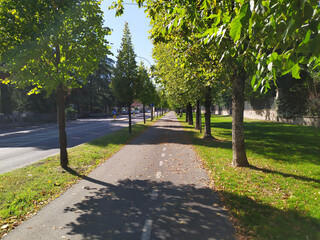 Reggio Emilia bike ways view