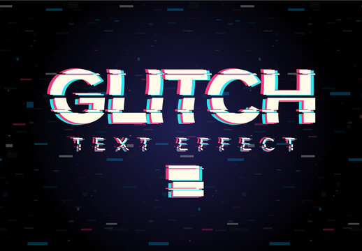 Editable Glitch Text Effect