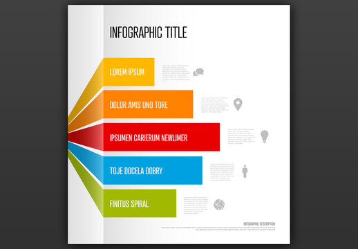 Multipurpose Infographic Layout with Stripes on the Edge