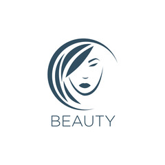 Beauty logo design with geometry