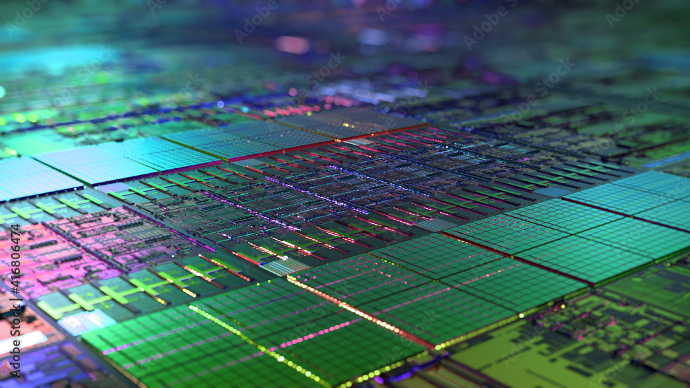 Poster technology background. central computer processors cpu visual. futuristic digital chip. tech science