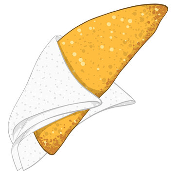 Ilustraci&oacute;n de Empanada con servilleta de papel