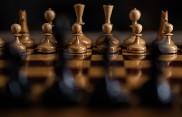 chess pieces on the chessboard