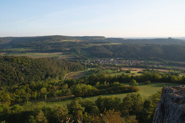 Fototapeta na wymiar Ländliches Panoramabild