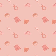 pattern seamless wedding rings engagement. vector