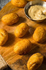 Homemade Mini Fried Corn Dogs