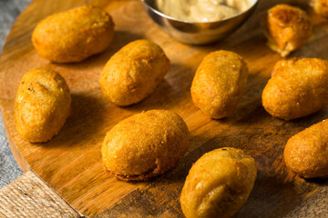 Homemade Mini Fried Corn Dogs