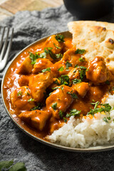 Homemade Indian Butter Chicken with Rice