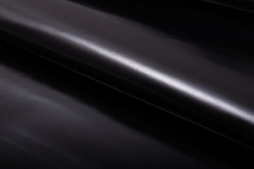 Natural folded black cow leather	
