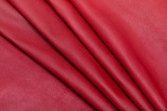 Red dyed premium quality soft leather. 