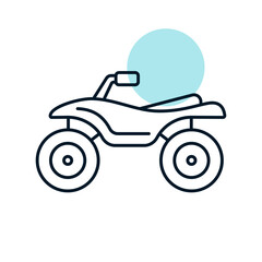 ATV rider, Quad bike flat vector icon