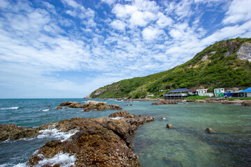 beach and sea , Rocks along the coast, Koh Samae San, Sattahip, Chon Buri, Thailand