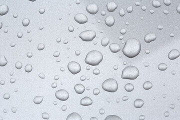 Water drops on metal surface. Abstract background