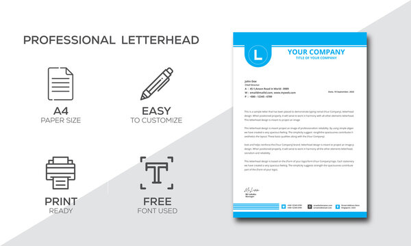 Professional Letterhead Design For Personal Use