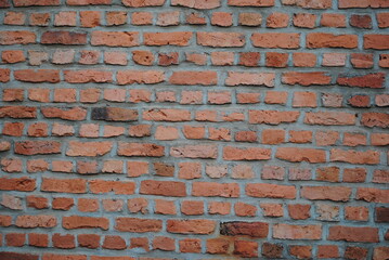 Texture d'un mur en brique maçonnerie artisanale