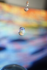 drops falling down 