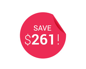 Save $261 dollars, $261 us dollar save