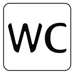 Classic sign for public toilet. Sign in classic traditional style. This plate will be a decoration of any room created for natural needs.