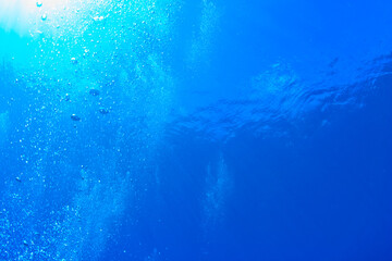 scuba bubbles, Palau, Micronesia, Rock Islands, World Heritage Site, Western Pacific