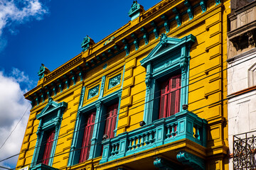 Argentina, Buenos Aires, La Boca. Spanish architecture.