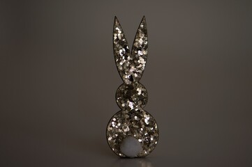 shiny bunny in gold, gold touch