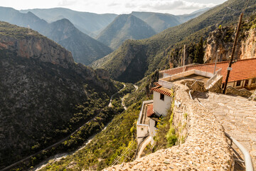 Kosmas, Greece. The Monastery of Panagia Elona in the Parnon Mountains in Kynouria