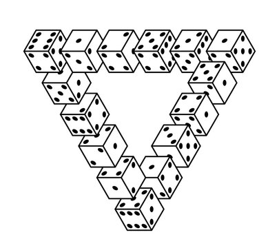 Impossible dice triangle