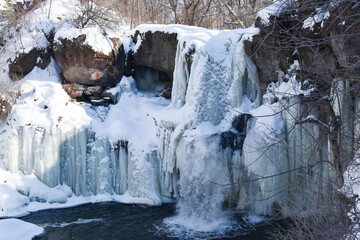 A frozen waterfall