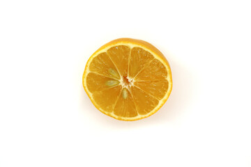 Fresh orange fruit isolated on white background.