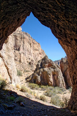 Argentina, Santa Cruz. Alero Charcamata (cave paintings site) and surroundings.