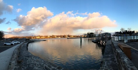 Obraz premium sunset over the bay