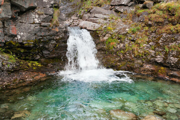 beautiful waterfall in the forest